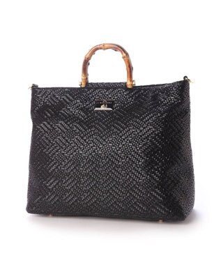 LA BAGAGERIE フレンチファブリック　SAFECO　バンブーハンドルショルダー＆トートバッグ