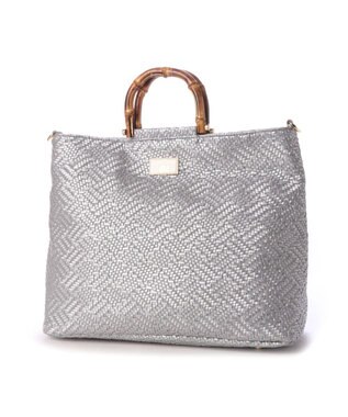 LA BAGAGERIE フレンチファブリック　SAFECO　バンブーハンドルショルダー＆トートバッグ