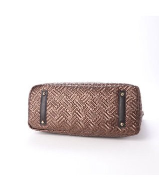 LA BAGAGERIE フレンチファブリック　SAFECO　バンブーハンドルショルダー＆トートバッグ チョコ