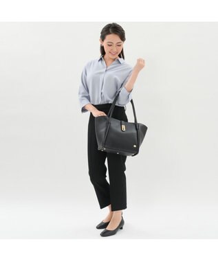LA BAGAGERIE ひねり金具レザートート Mサイズ ブラック