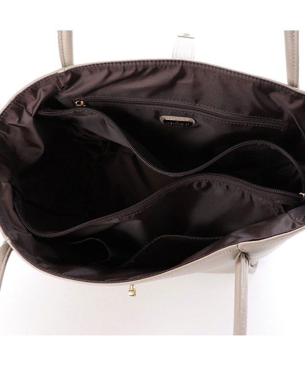 LA BAGAGERIE ひねり金具レザートート Mサイズ グレージュ