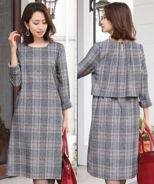 1枚でサマになる バックセパレート風チェックワンピース Tiaclasse ファッション通販 公式通販 オンワード クローゼット