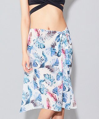 San-ai Resort（三愛水着楽園） 【SALE】【San-ai Resort】リーフ柄 巻きパレオ F