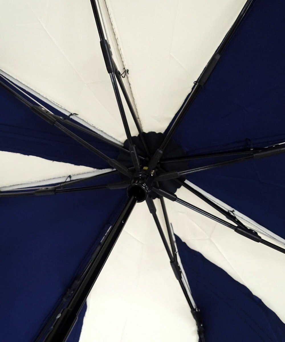 +RING 【限定/日本製】【大判雨傘向け】メンズ向け パッチワーク 折傘60cm BLU SR75 