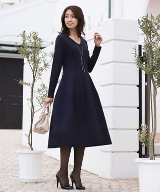 洗える ソフトな風合いが魅力のニットフレアワンピース Tiaclasse ファッション通販 公式通販 オンワード クローゼット