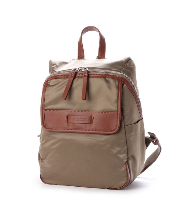 Y'SACCS ナイロン×カウレザー　リュックサック　Sサイズ グレージュ