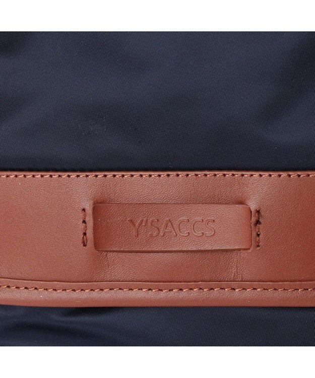Y'SACCS ナイロン×カウレザー　リュックサック　Sサイズ ネイビー