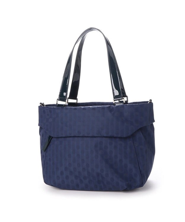 Y'SACCS Polka Dots 口折れ2wayトート Sサイズ ネイビー