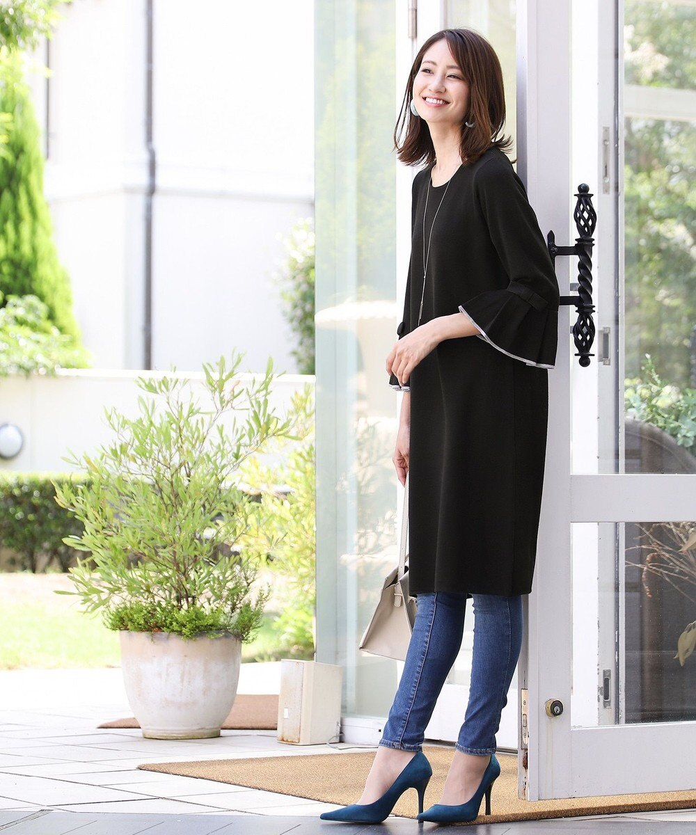 新色追加 洗える ミラノリブ編みのフレア袖ニットワンピース Tiaclasse ファッション通販 公式通販 オンワード クローゼット