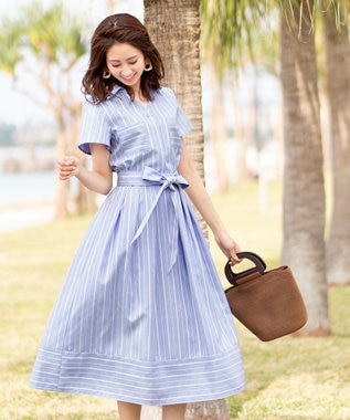 洗える 1枚で着映えする フレア袖ストライプシャツワンピース Tiaclasse ファッション通販 公式通販 オンワード クローゼット 洗える 1枚で着映えする フレア袖ストライプシャツワンピース Tiaclasse ファッション通販 公式通販 オンワード クローゼット