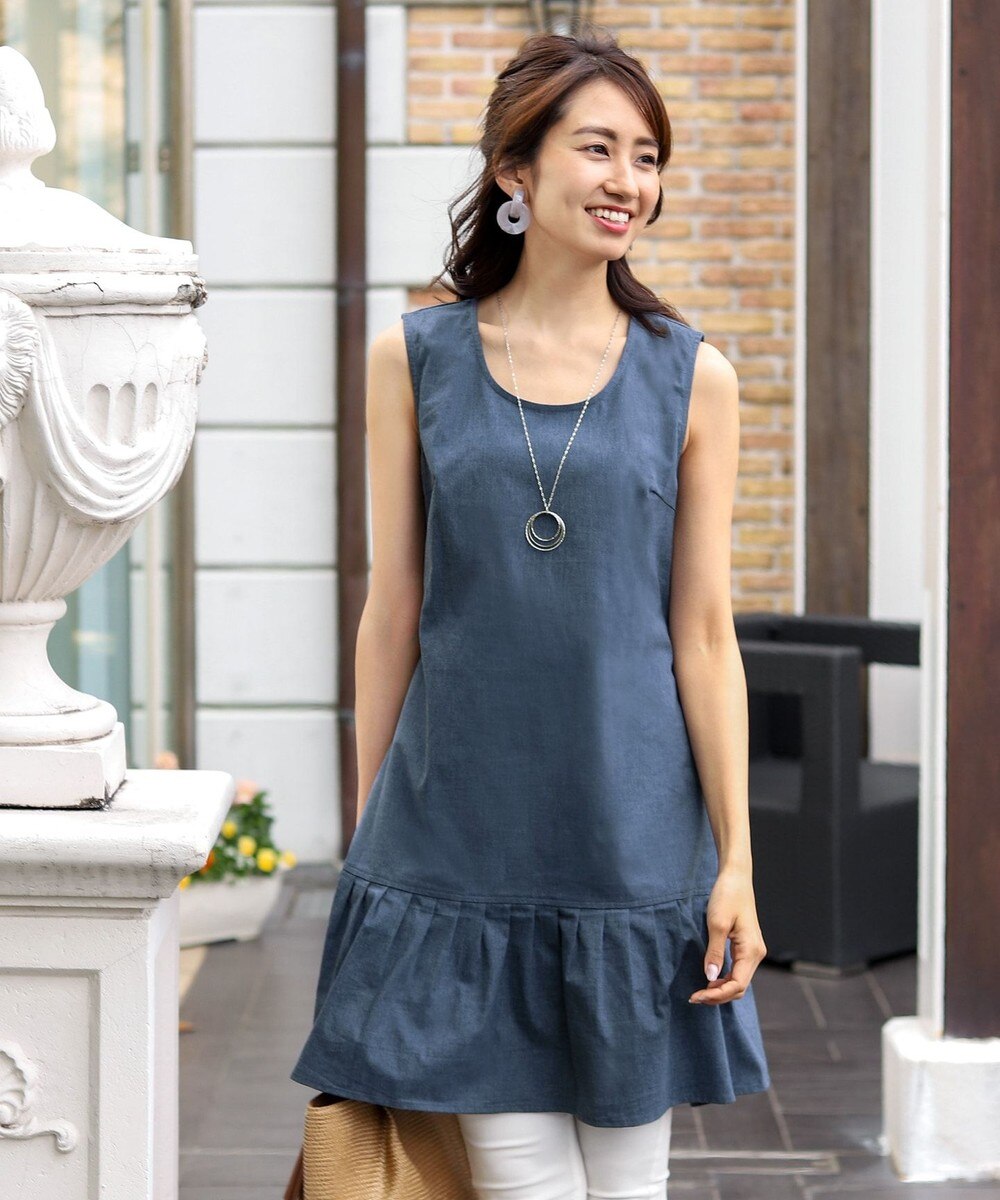 【洗える】スタイルカバーも叶うフレアヘムチュニックワンピース