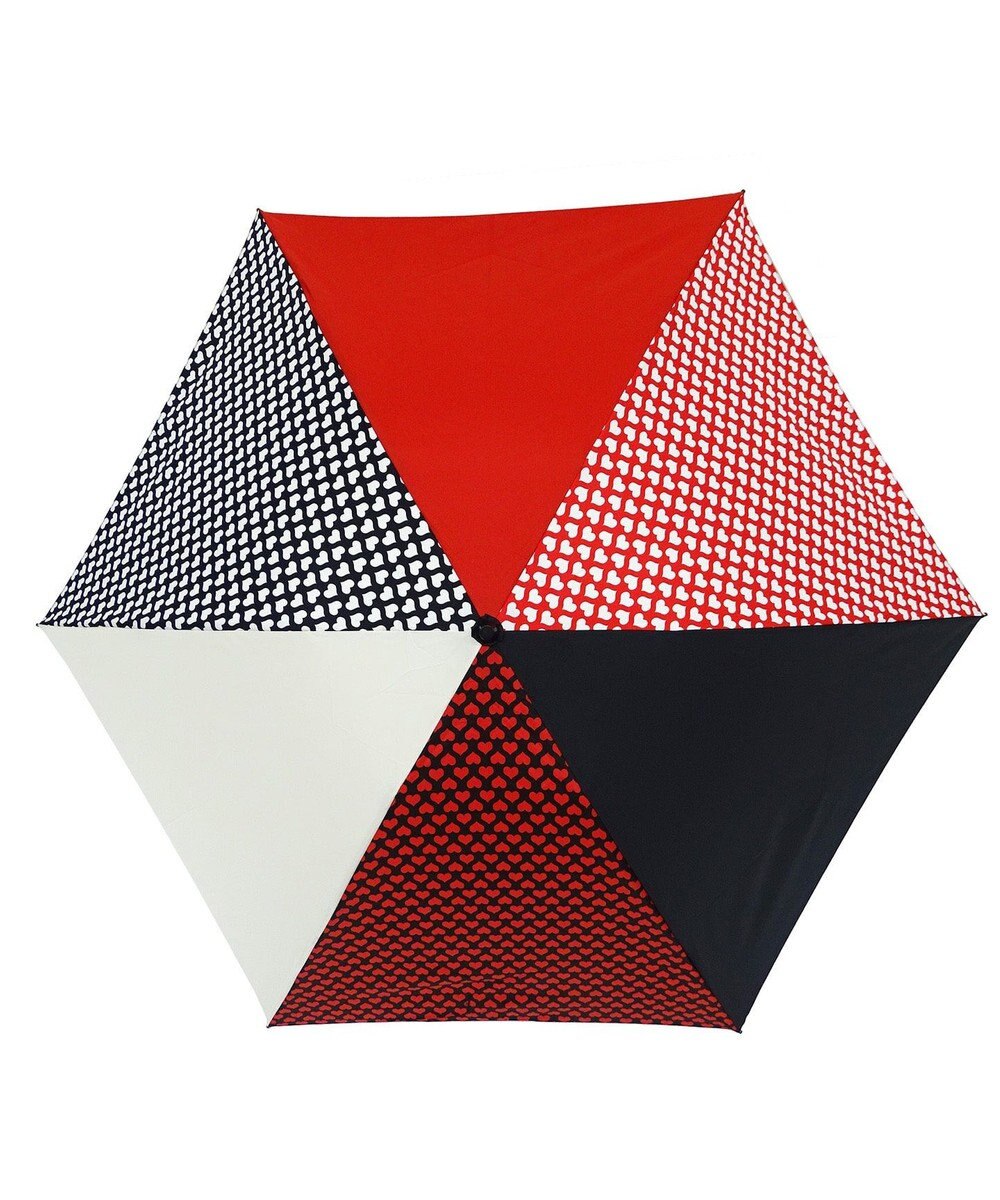 +RING  レディース向け プラスリング 簡単開閉式折傘55cm MLT-Heart T731 