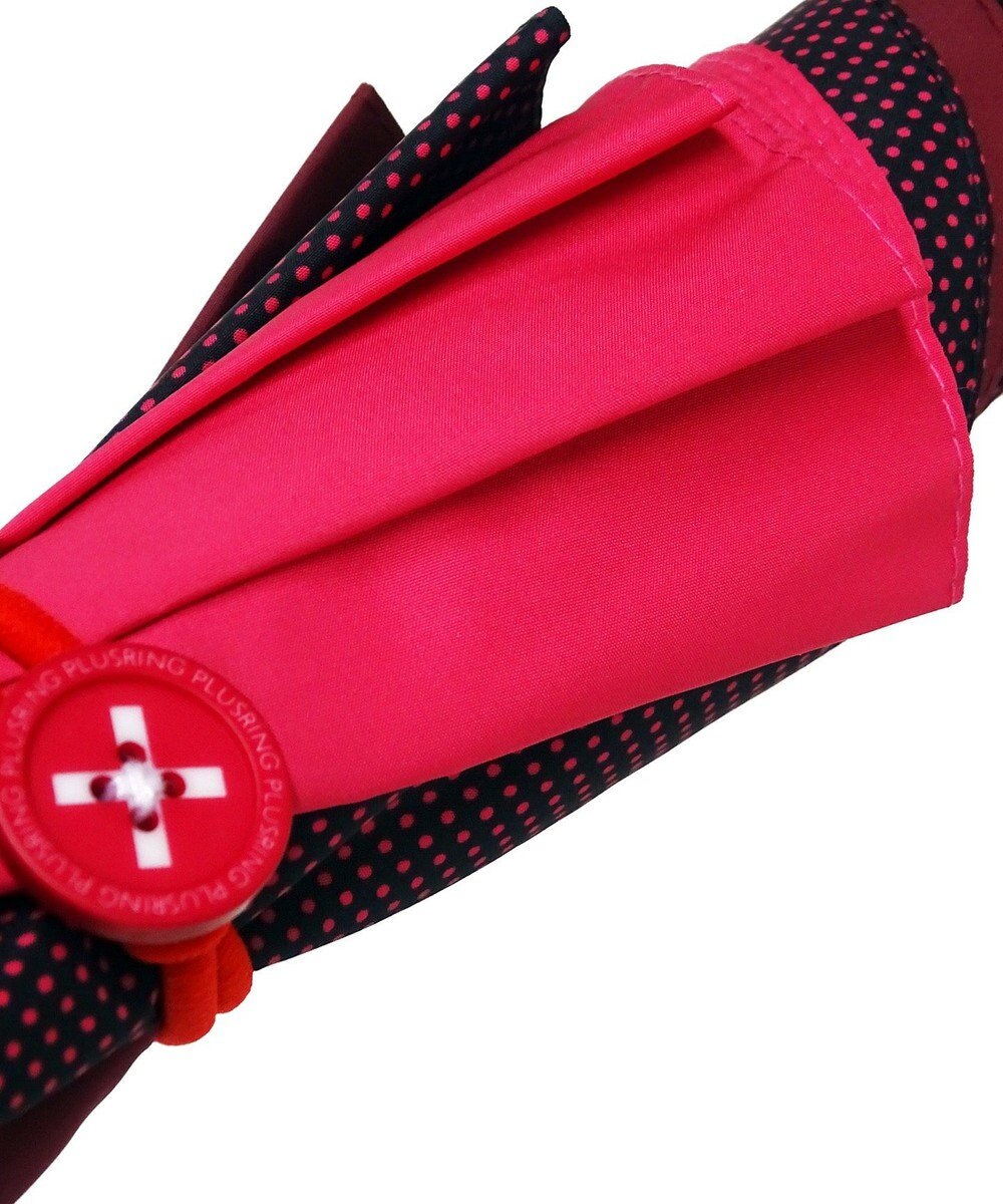 +RING レディース向け プラスリング 長傘60cm PNK-DOT T725 