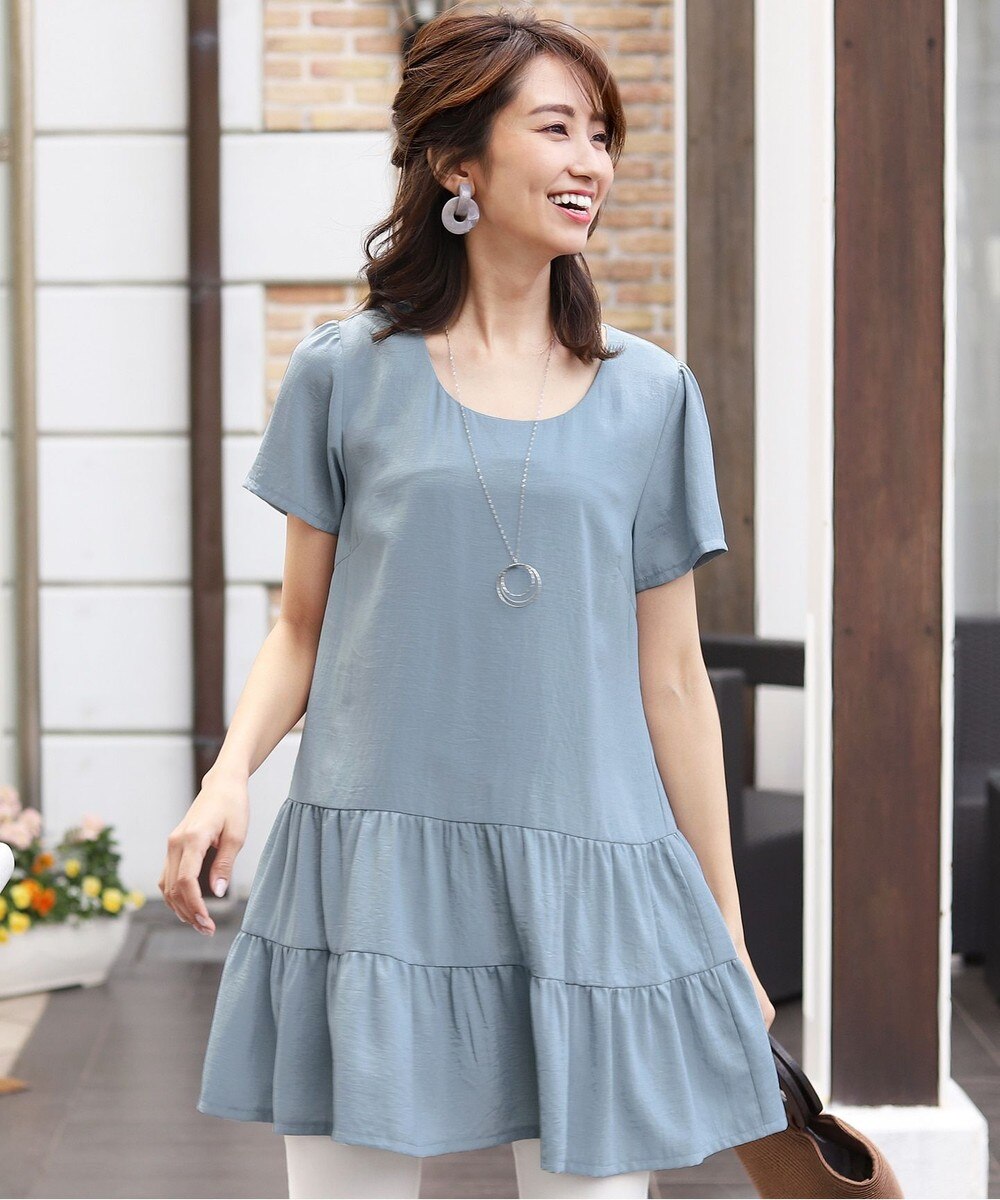 【洗える】1枚で大人華やぐティアードチュニック