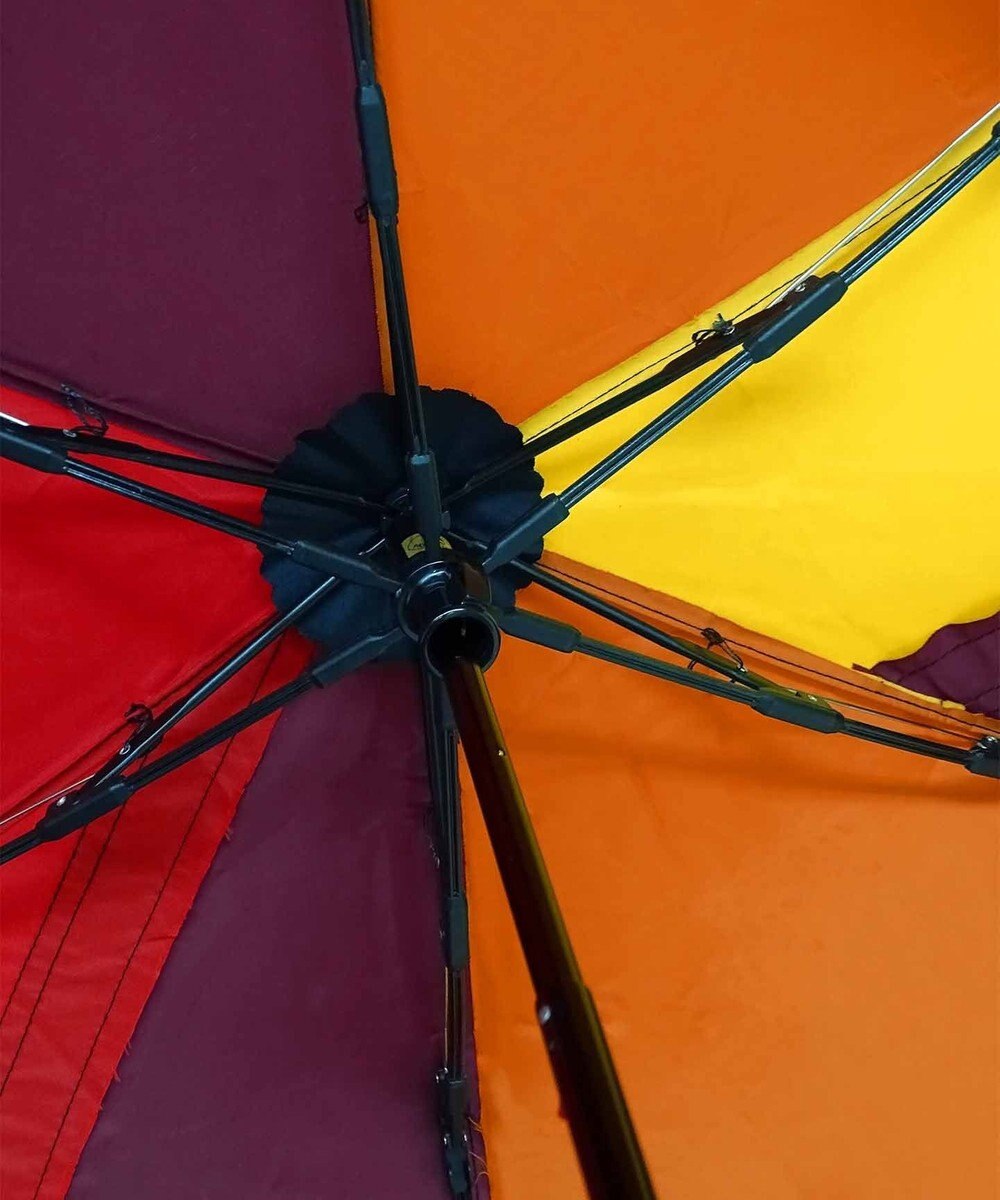 +RING 【UVカット90%以上】【限定/日本製】UNISEX パッチワーク プラスリング 折傘55cm RED SR278 