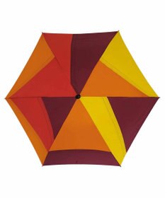 +RING 【UVカット90%以上】【限定/日本製】UNISEX パッチワーク プラスリング 折傘55cm RED SR278