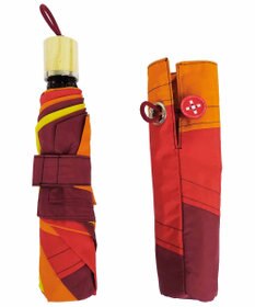 +RING 【UVカット90%以上】【限定/日本製】UNISEX パッチワーク プラスリング 折傘55cm RED SR278