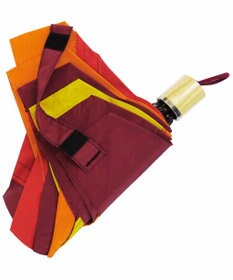 +RING 【UVカット90%以上】【限定/日本製】UNISEX パッチワーク プラスリング 折傘55cm RED SR278