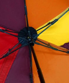 +RING 【UVカット90%以上】【限定/日本製】UNISEX パッチワーク プラスリング 折傘55cm RED SR278