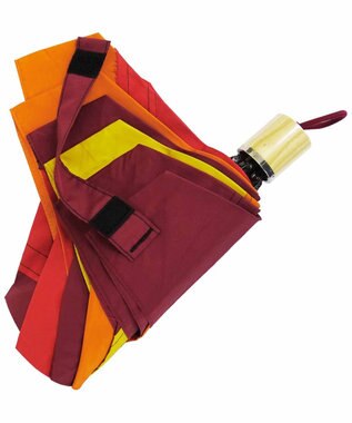 +RING 【UVカット90%以上】【限定/日本製】UNISEX パッチワーク プラスリング 折傘55cm RED SR278 赤