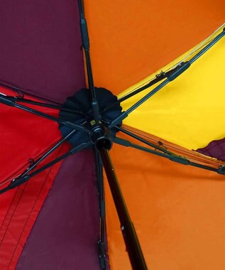 +RING 【UVカット90%以上】【限定/日本製】UNISEX パッチワーク プラスリング 折傘55cm RED SR278 赤