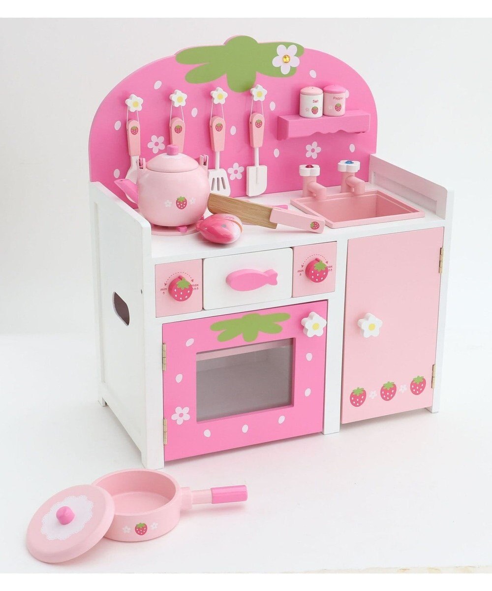 【最安値挑戦！】 マザーガーデン ピンクバージョン システムグリルキッチン 野いちごおままごと 知育玩具