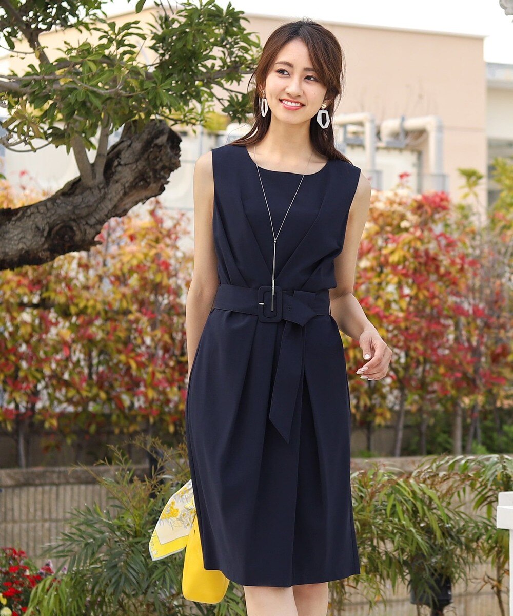 【洗える】大人上品なノースリーブコクーンワンピース