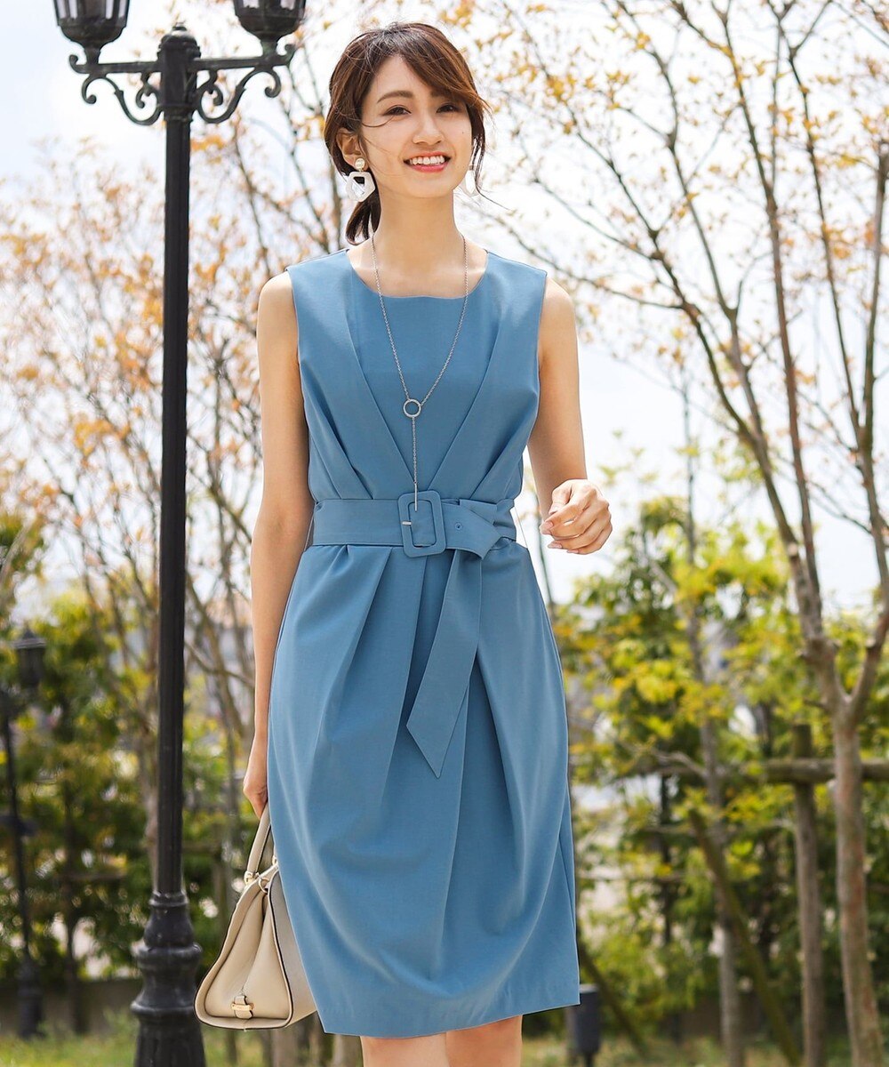 【洗える】大人上品なノースリーブコクーンワンピース