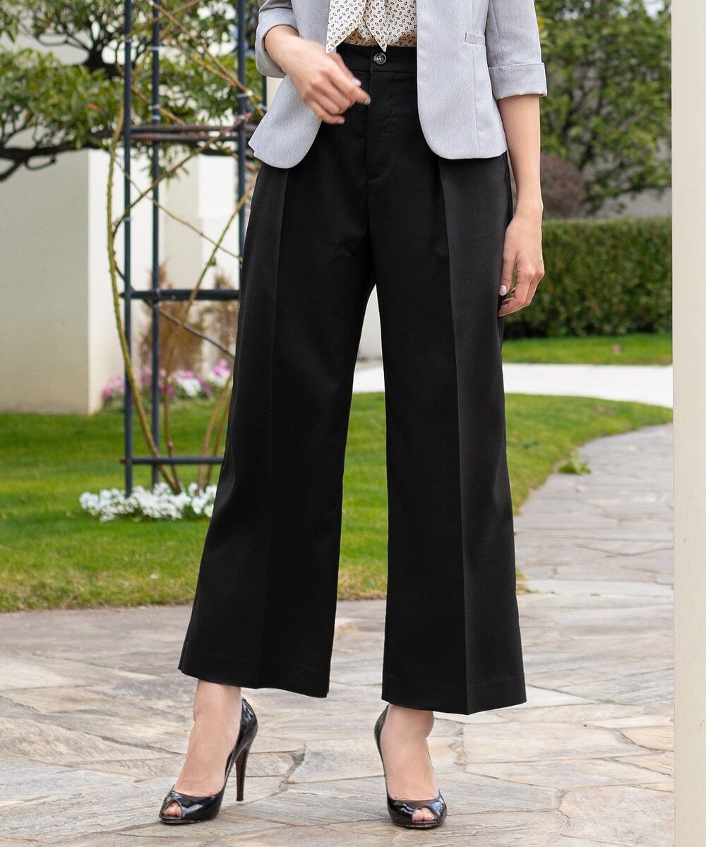 【洗える】きれいめな印象を叶えるダブルクロスワイドパンツ