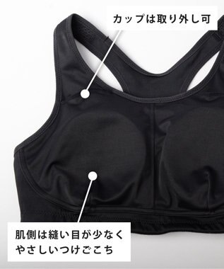 CW-X 【WOMEN】　スポーツブラ　ハイ サポートタイプ　【バストをしっかり守る】　吸汗速乾（本体）　/ワコール　HTY168 ブラック