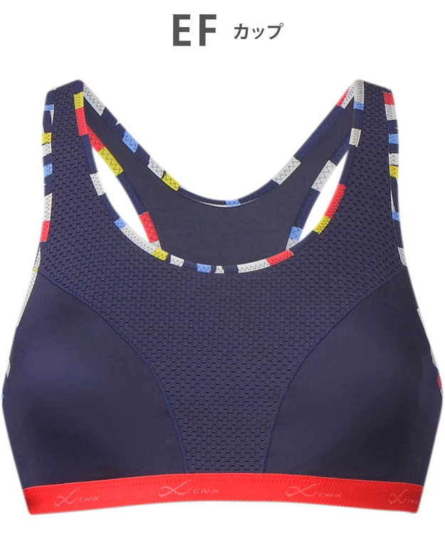 CW-X 【WOMEN】　スポーツブラ　ハイ サポートタイプ　【バストをしっかり守る】　吸汗速乾（本体）　/ワコール　HTY168 オリエンタルブルー
