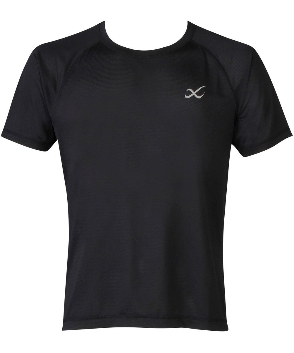 cw-x ポロシャツ  ハーフジップ半袖シャツ　ハイネック　Mレディース 黒