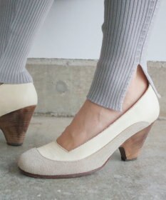 muuc 〈高品質シルクコットン強撚糸〉〈お家で洗えるニット〉〈涼しい着心地〉〈裾スリット〉〈2サイズ展開〉リブレギンス