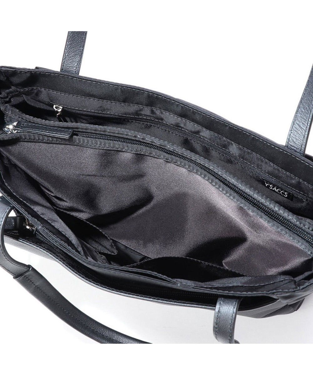 Y'SACCS ナイロン×レザー　スクエアトートバッグ Sサイズ 