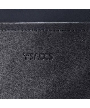 Y'SACCS ナイロン×レザー　スクエアトートバッグ Sサイズ ネイビー