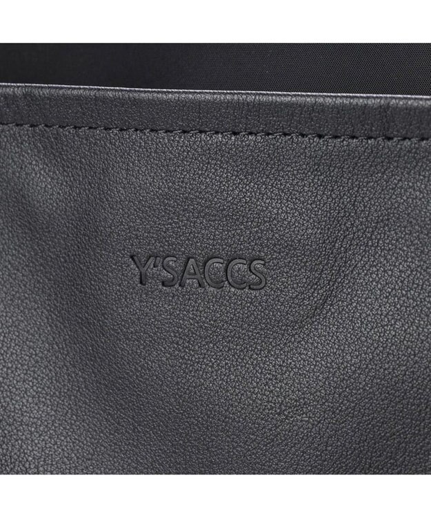 Y'SACCS ナイロン×レザー　スクエアトートバッグ Sサイズ ブラック