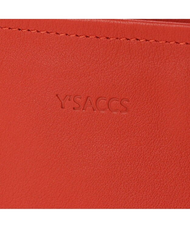 Y'SACCS ナイロン×レザー　スクエアトートバッグ Sサイズ レンガブラウン