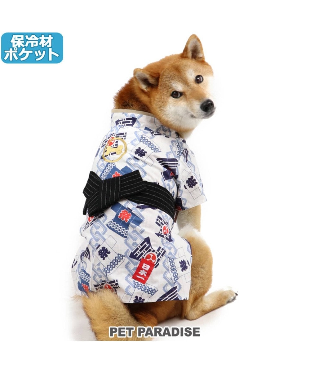 PET PARADISE 犬 夏服 ひんやり クール 祭り 浴衣 ポケットクール【中型犬】 【大型犬】 青