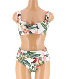 San-ai Resort（三愛水着楽園） 【SALE】【Coral veil】Lily Garden　ノンワイヤーダブルアップ ビキニ M1/M2/L1