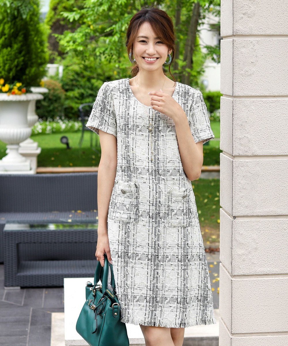 洗える 大人華やかな フリンジツイードワンピース Tiaclasse ファッション通販 公式通販 オンワード クローゼット 洗える 大人華やかな フリンジツイードワンピース Tiaclasse ファッション通販 公式通販 オンワード クローゼット