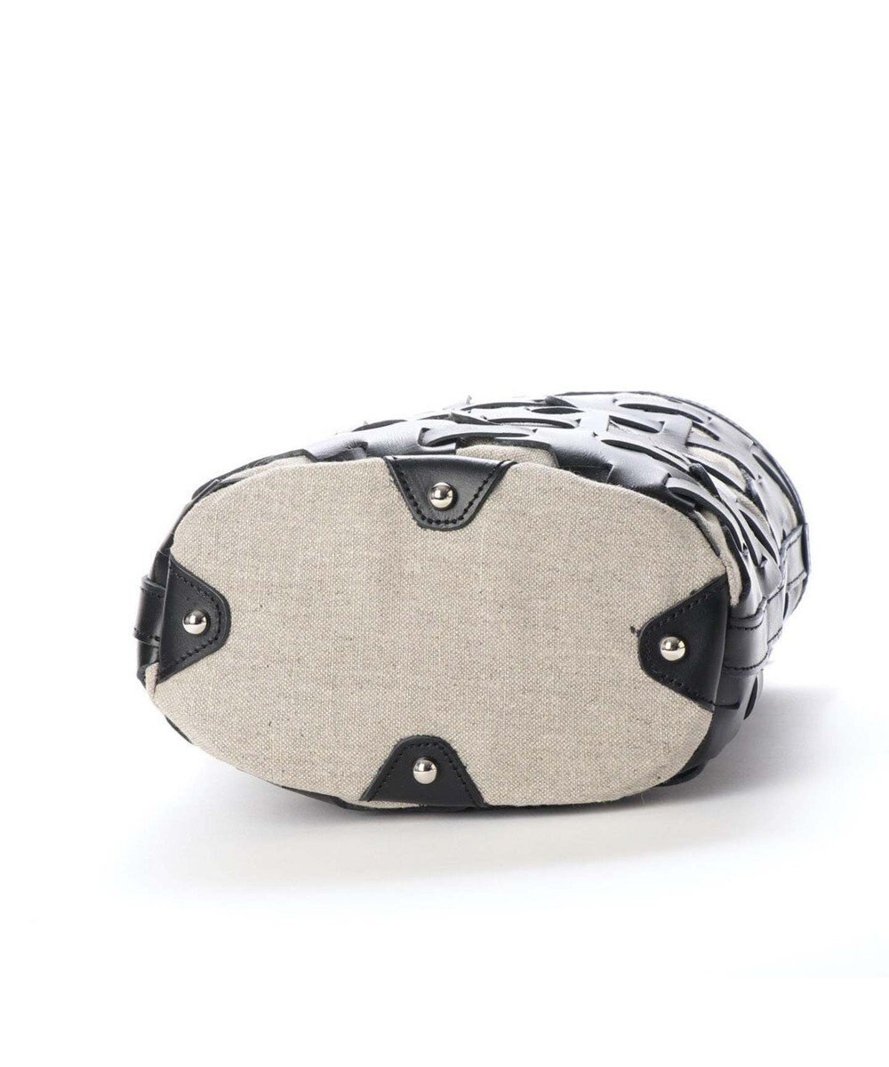 Y'SACCS レザー×リネン　メッシュデザインショルダー 