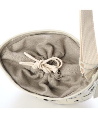 Y'SACCS レザー×リネン　メッシュデザインショルダー アイボリー