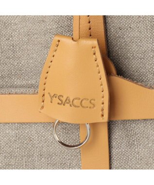 Y'SACCS レザー×リネン　メッシュデザイントート ナチュラル