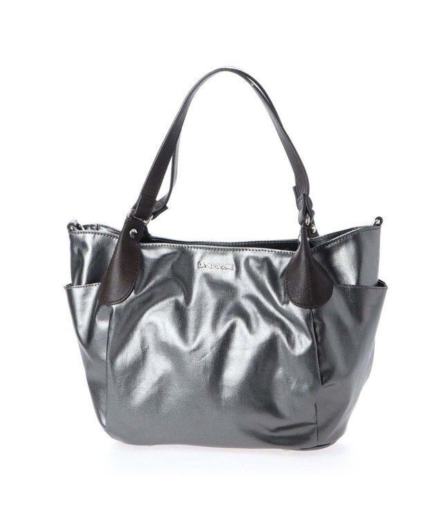 LA BAGAGERIE EMAILLERシリーズ　2wayトート　Sサイズ ガンメタリック