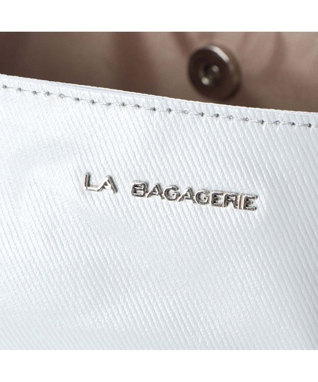 LA BAGAGERIE EMAILLERシリーズ　2wayトート　Sサイズ ライトグレー
