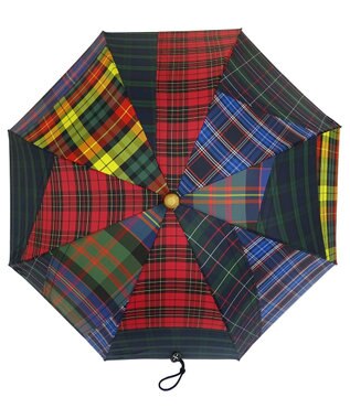 +RING 【限定/日本製】晴雨兼用傘（長ショート）チェック CHK SR282 マルチカラー