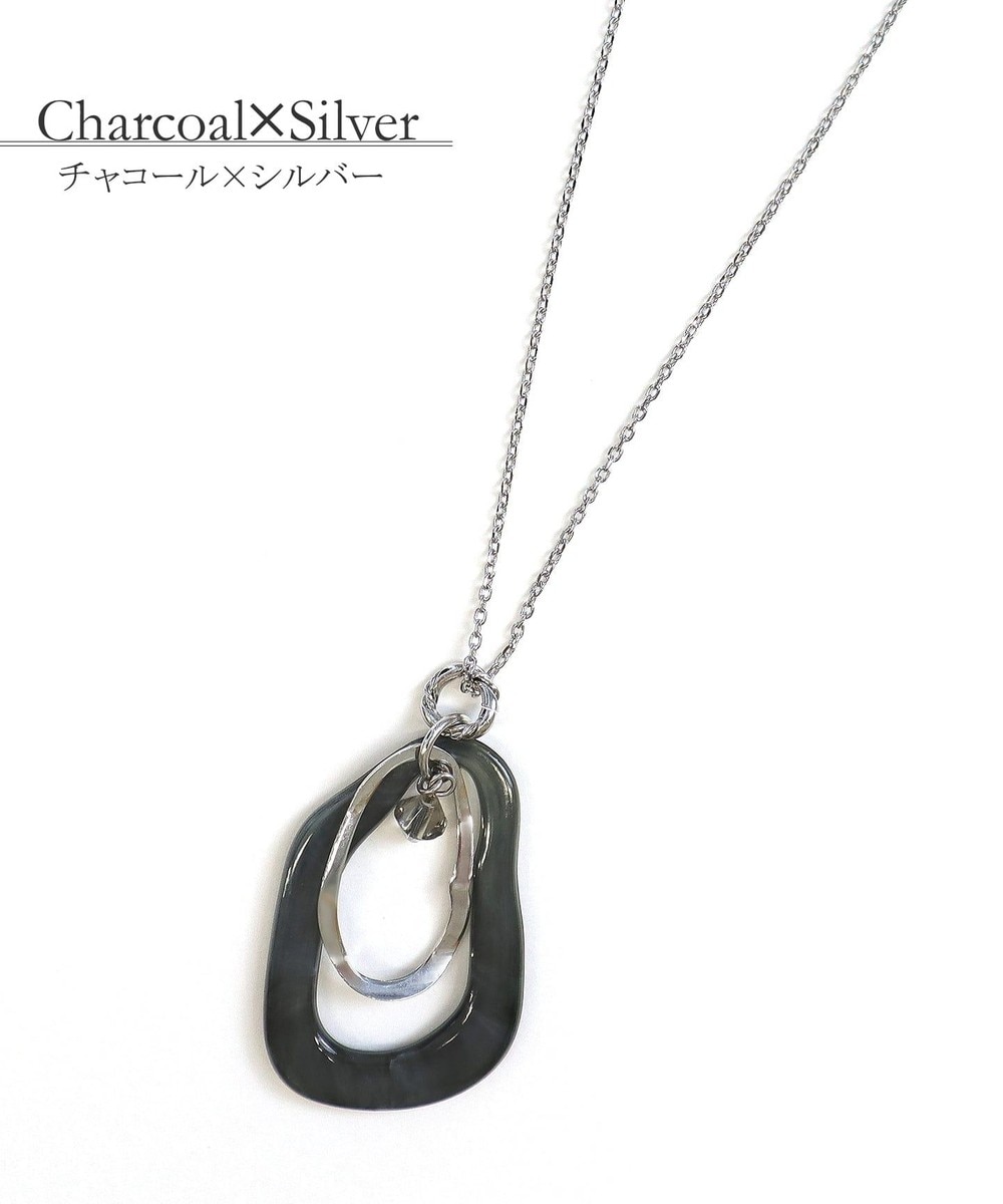 【安田美沙子さん着用・日本製】変形マーブルモチーフネックレス