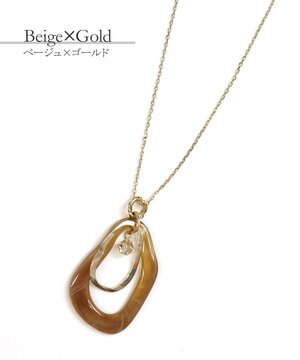  【安田美沙子さん着用・日本製】変形マーブルモチーフネックレス