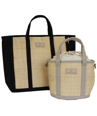 ROOTOTE 1827【カゴバッグ：A4サイズ収納】/ EU.ミディアム.コンビバスケット-A 03：ブラック