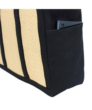 ROOTOTE 1827【カゴバッグ：A4サイズ収納】/ EU.ミディアム.コンビバスケット-A 03：ブラック